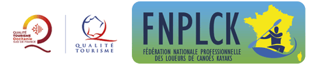 Label Qualité Sud de France et Membre de la Fédération Nationale Professionnelle des Loueurs de Canoës Kayaks